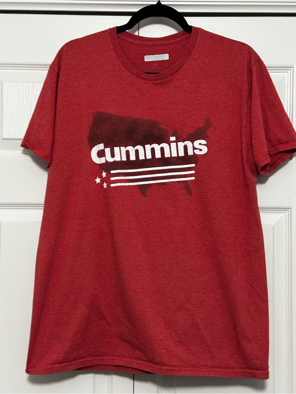 Cummins Logo Short Sleeve Tee T-shirt in Red Size XL VGUC